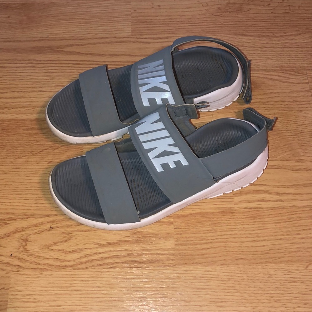 Grey nike sandals